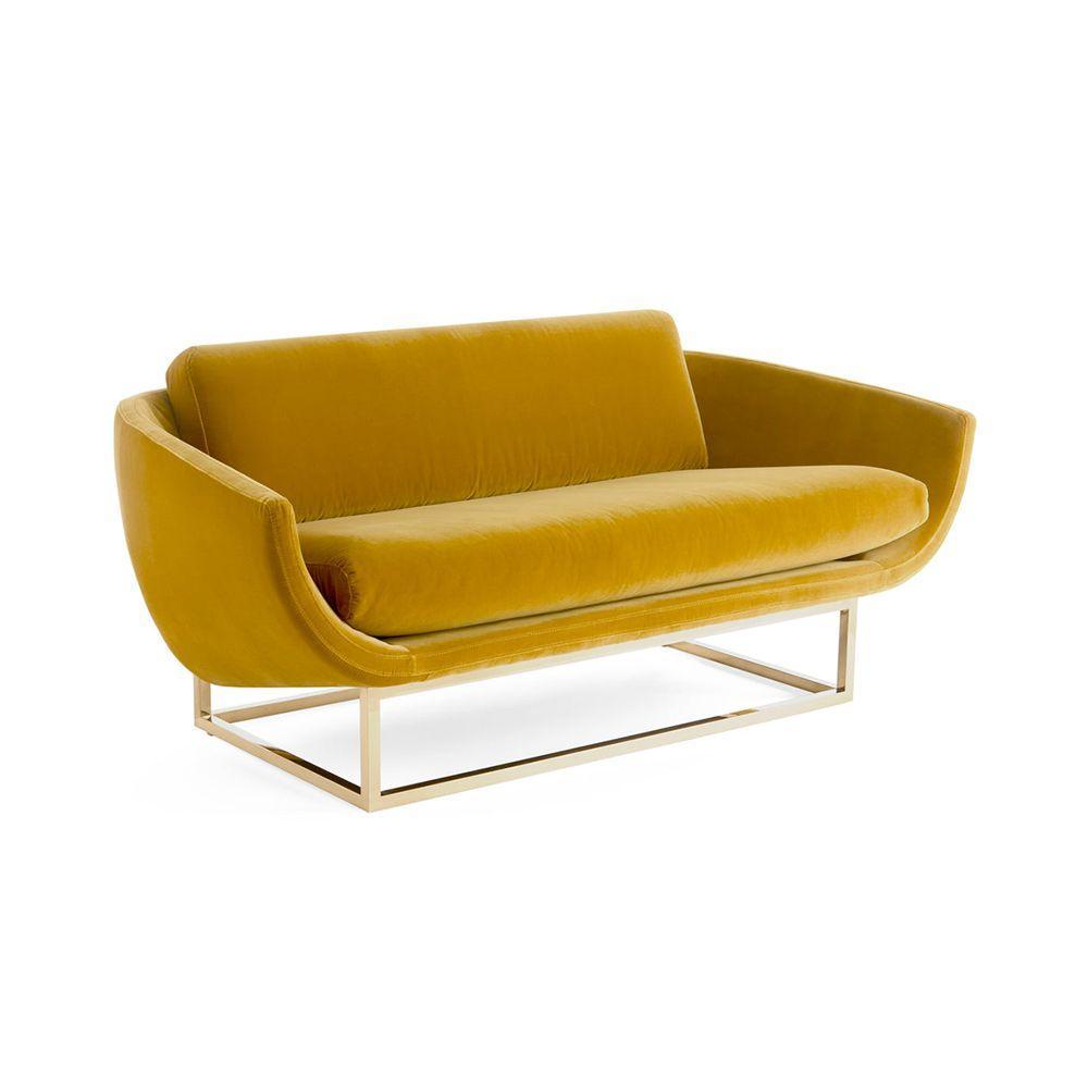 Jonathan Adler Samt-Loungesofa Beaumont | Varese Lichen