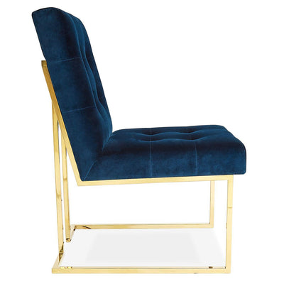 Jonathan Adler Jonathan Adler Samt-Polsterstuhl Goldfinger | Rialto Navy Codeso Living