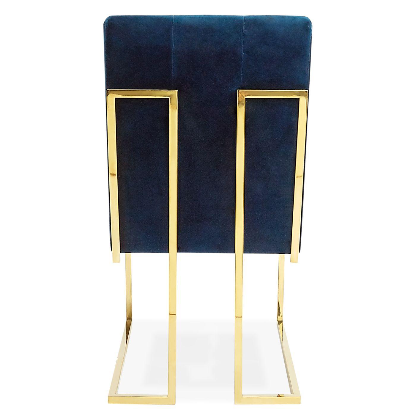 Jonathan Adler Jonathan Adler Samt-Polsterstuhl Goldfinger | Rialto Navy Codeso Living