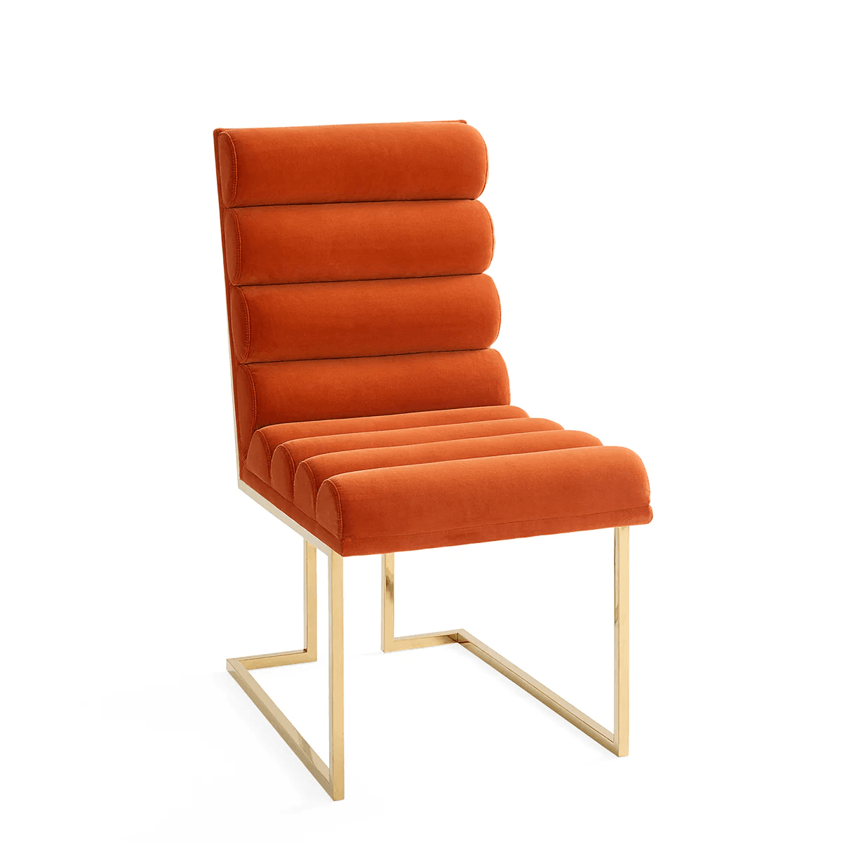 Jonathan Adler Samt-Polsterstuhl Goldfinger | Varese Persimmon