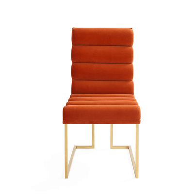 Jonathan Adler Samt-Polsterstuhl Goldfinger | Varese Persimmon