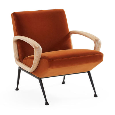 Jonathan Adler Samt-Sessel & Lounge-Chair Gainsbourg | Varese Cognac