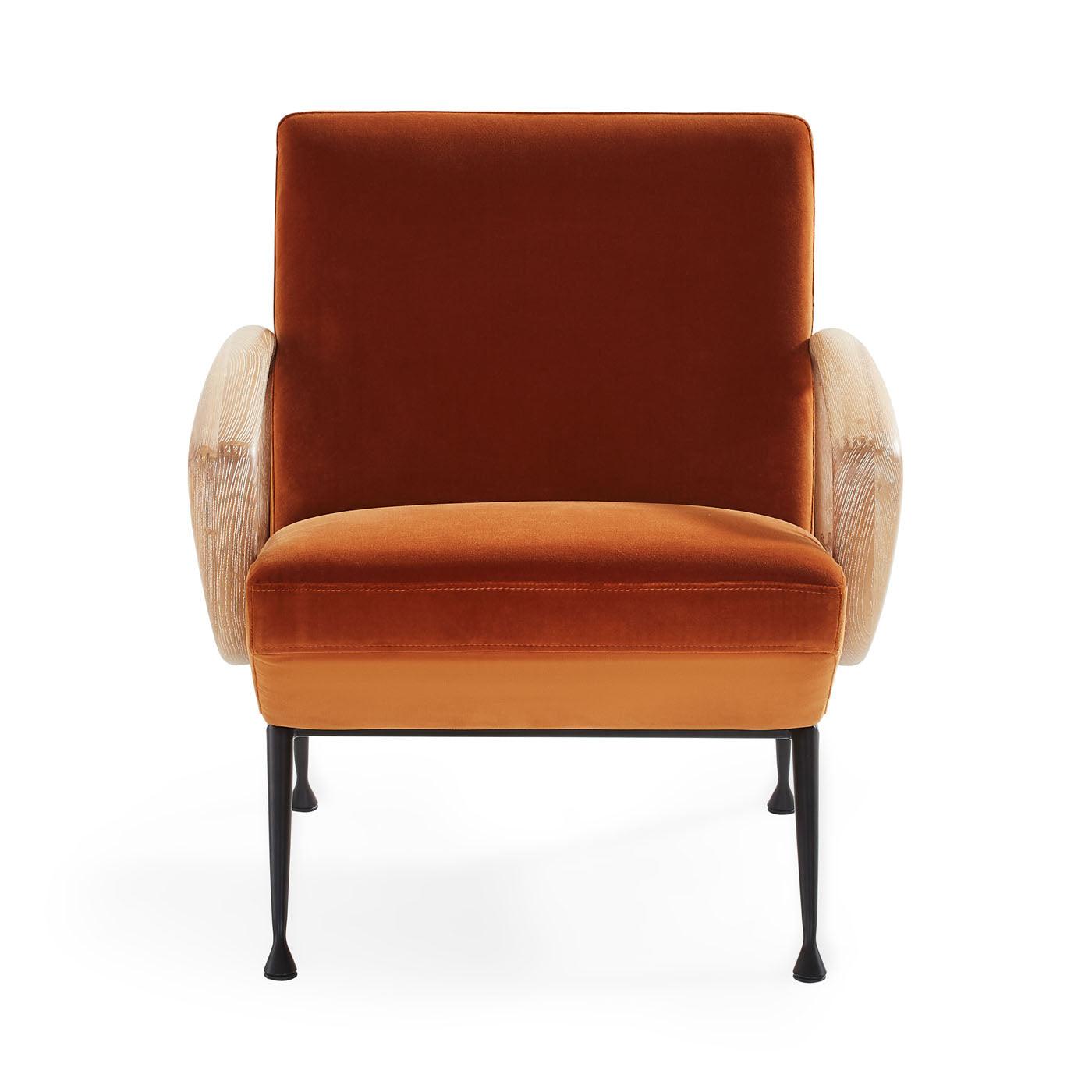 Jonathan Adler Samt-Sessel & Lounge-Chair Gainsbourg | Varese Cognac