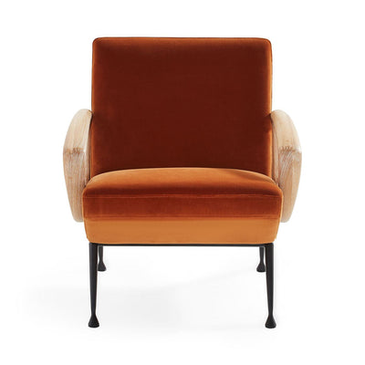 Jonathan Adler Samt-Sessel & Lounge-Chair Gainsbourg | Varese Cognac