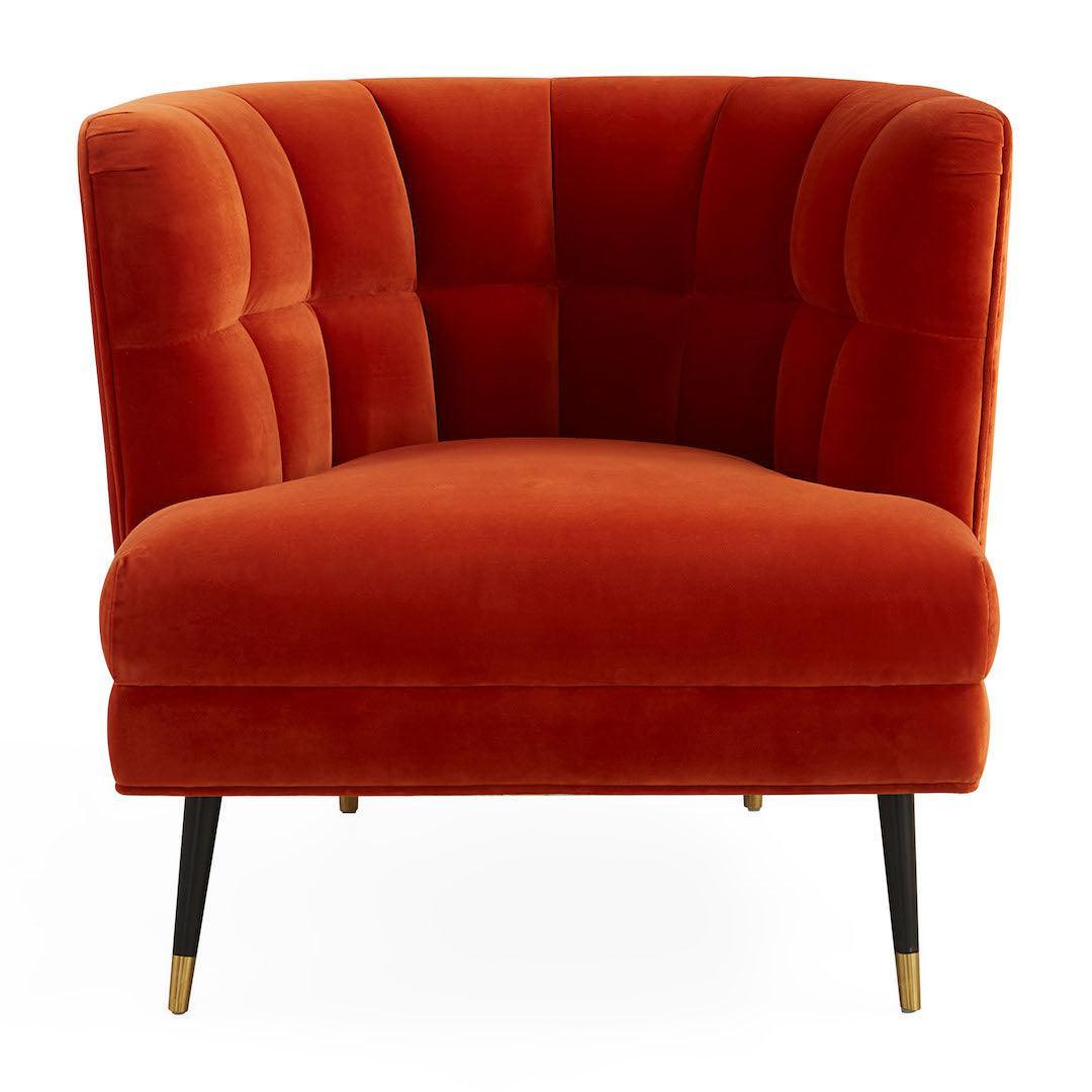 Jonathan Adler Samt-Sessel Draper | Varese Persimmon