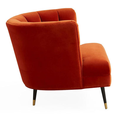 Jonathan Adler Samt-Sessel Draper | Varese Persimmon