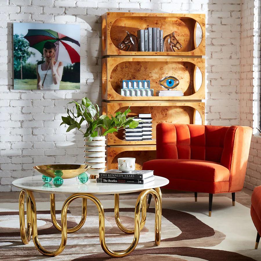 Jonathan Adler Samt-Sessel Draper | Varese Persimmon