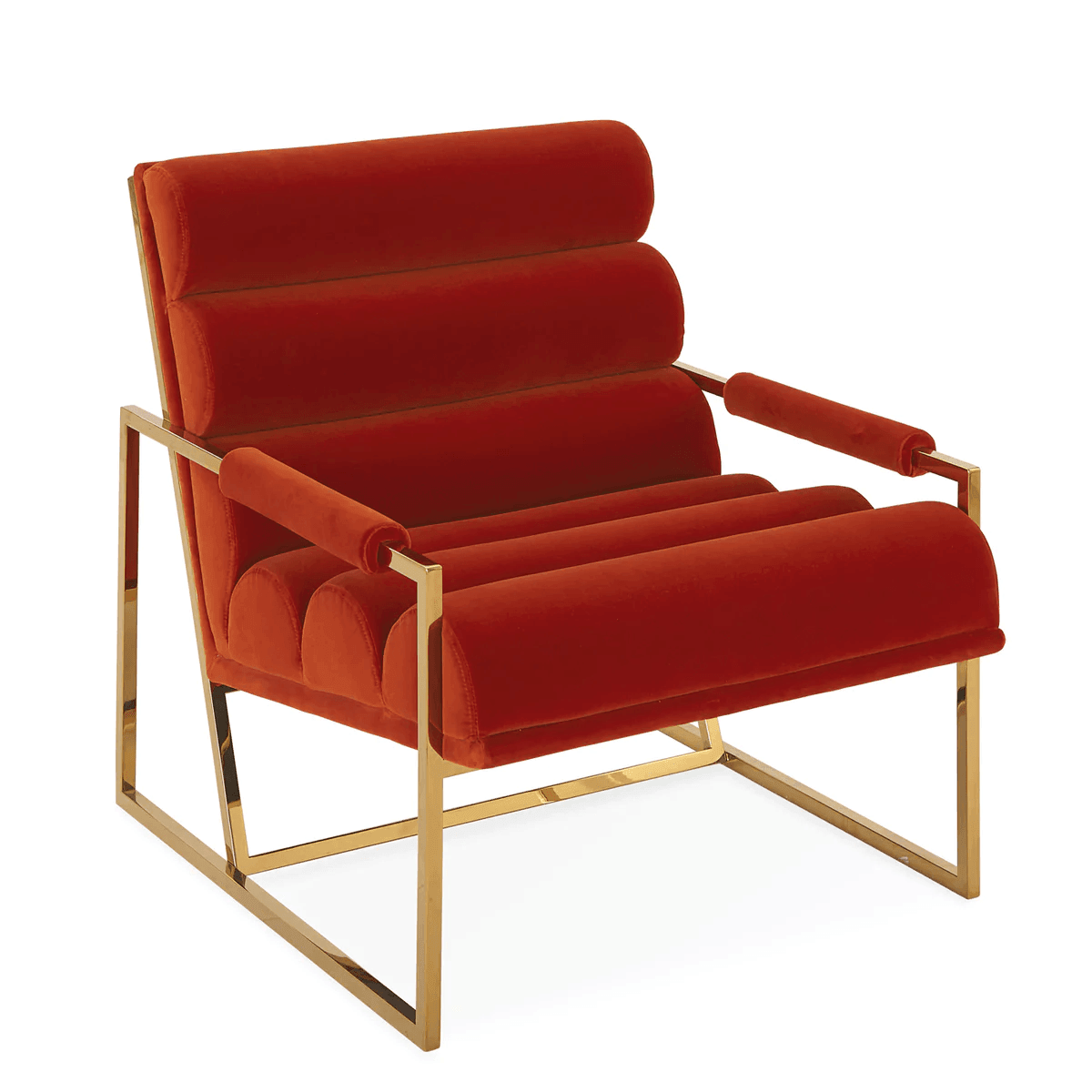 Jonathan Adler Samt-Sessel Lounge-Chair Goldfinger | Varese Persimmon