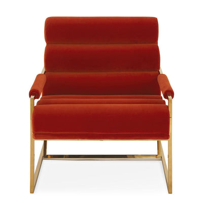 Jonathan Adler Samt-Sessel Lounge-Chair Goldfinger | Varese Persimmon