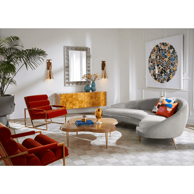 Jonathan Adler Samt-Sessel Lounge-Chair Goldfinger | Varese Persimmon