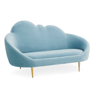 Jonathan Adler Samt-Sofa Ether Cloud | Rialto Sky