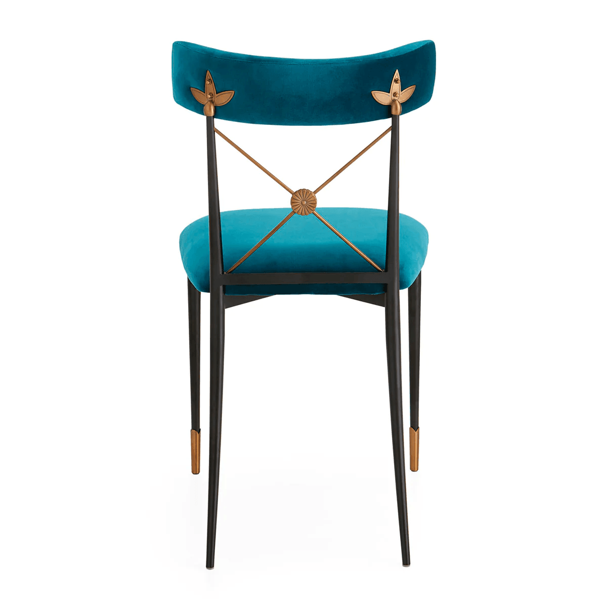 Jonathan Adler Samt-Stuhl Rider | Rialto Peacock