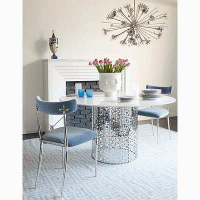 Jonathan Adler Samt-Stuhl Rider | Rialto Sky