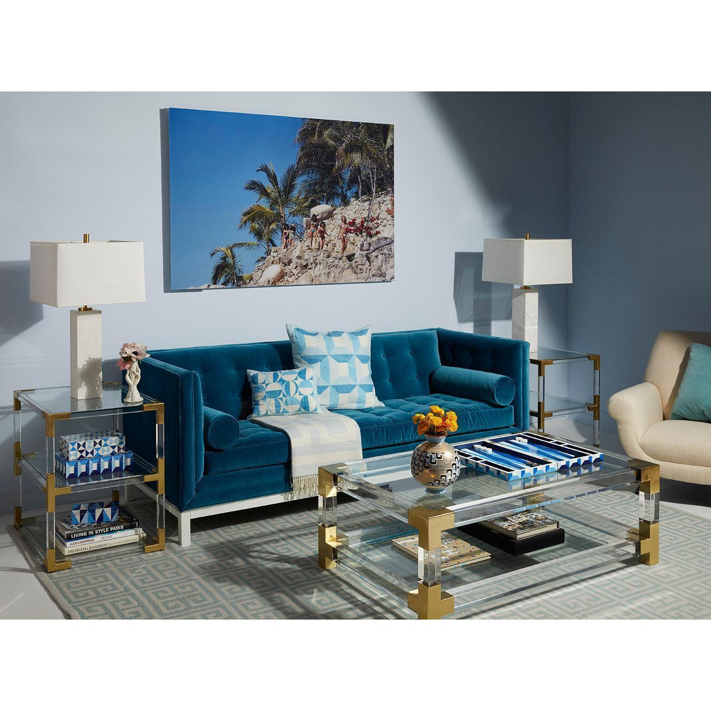 Jonathan Adler Samtsofa Lampert | Firenze Teal