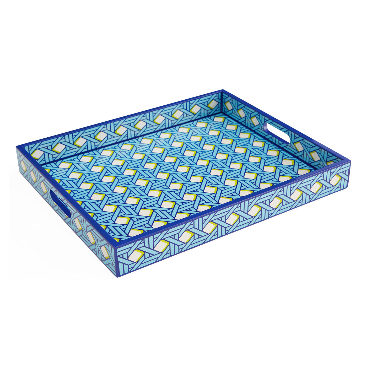 Jonathan Adler Servier- und Deko Tablett Basketweave Lacquer Tray