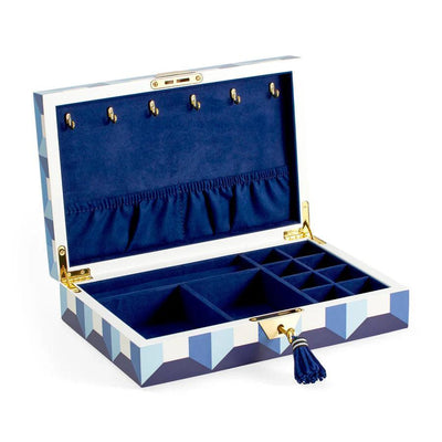 Jonathan Adler Sorrento Lacquer Schmuckkästchen Schatulle Blau&Weiß