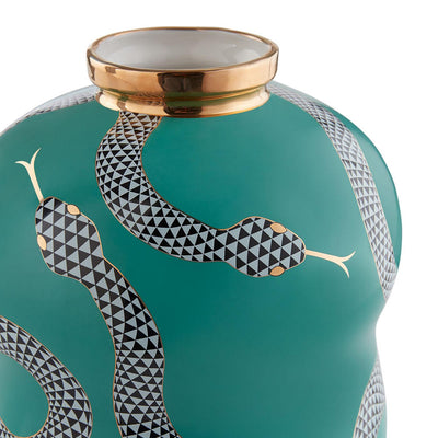 Jonathan Adler Vase Eden Cinched | blaugrün