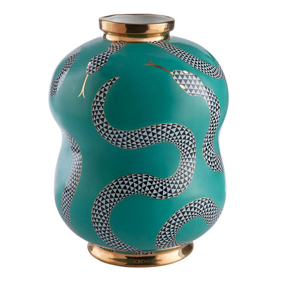 Jonathan Adler Vase Eden Cinched | blaugrün