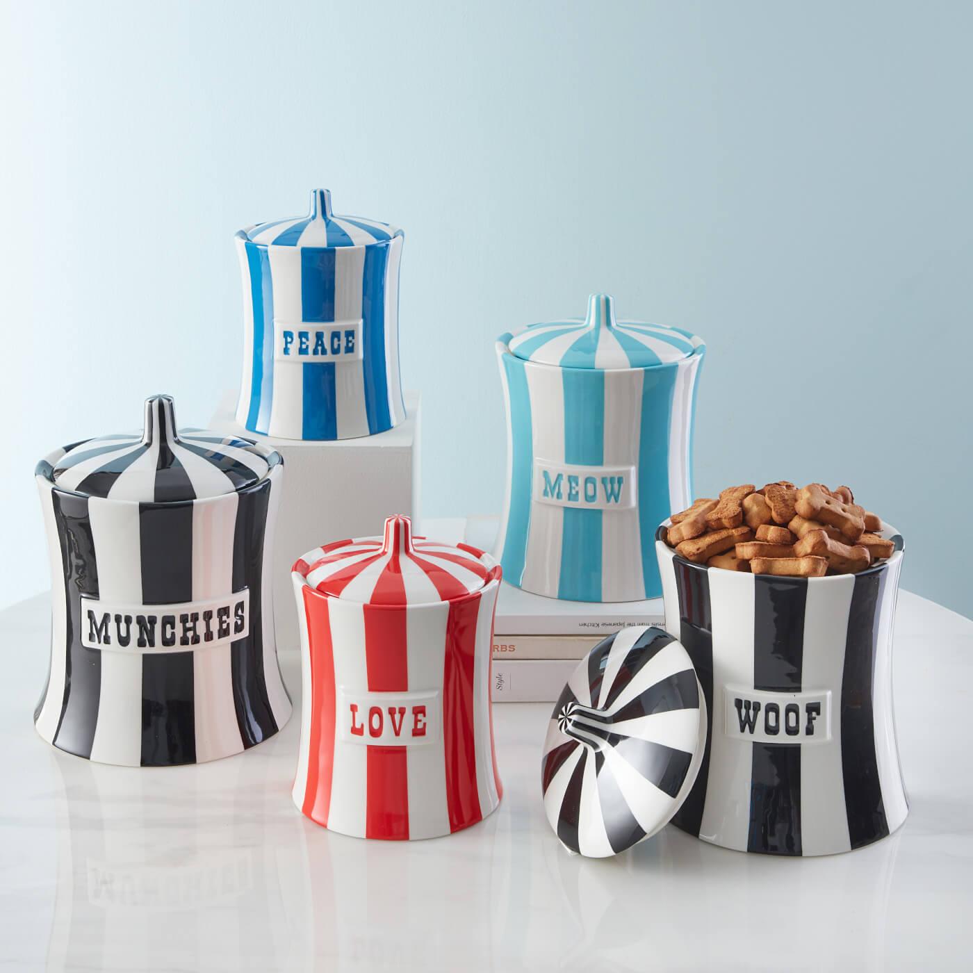 Jonathan Adler Jonathan Adler Vorratsdose für Hunde Leckerlies Vice Canister Woof | Schwarz Codeso Living