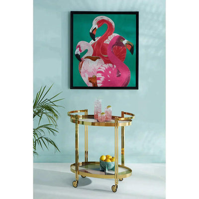 Jonathan Adler Wandbild Flamingo Beaded Wall Art | 87x100 cm