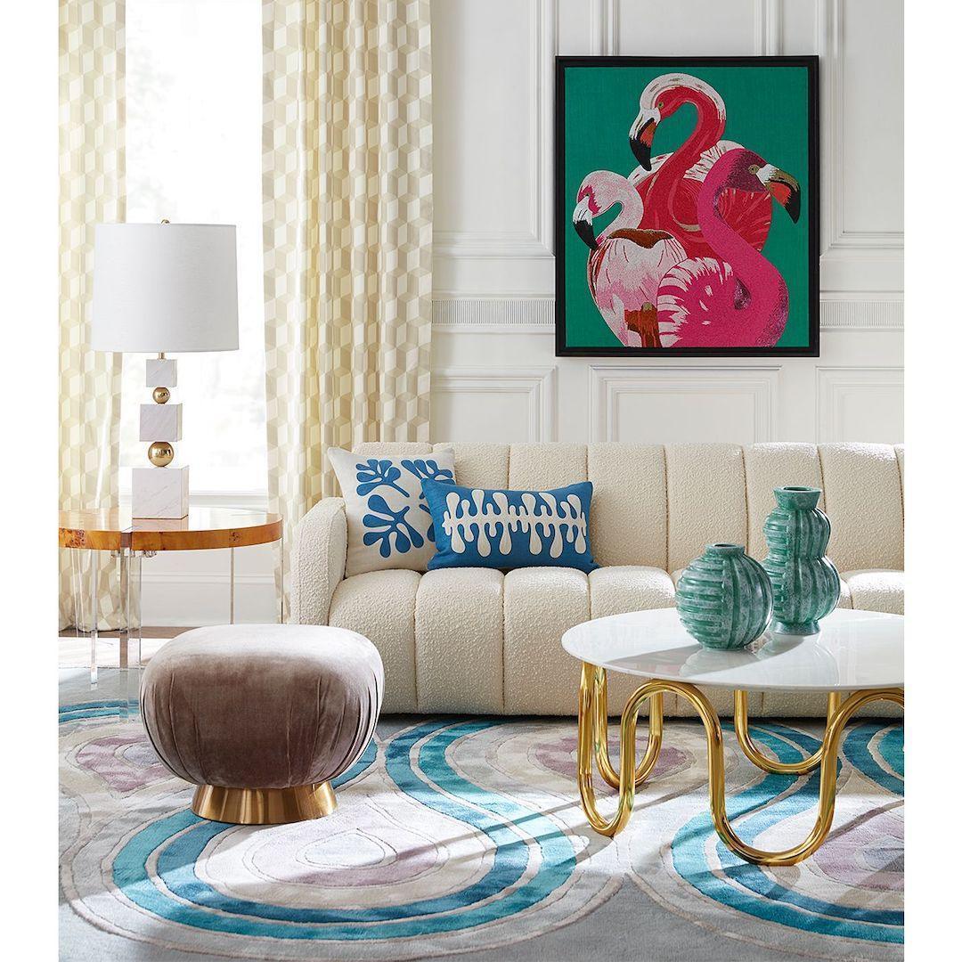 Jonathan Adler Wandbild Flamingo Beaded Wall Art | 87x100 cm