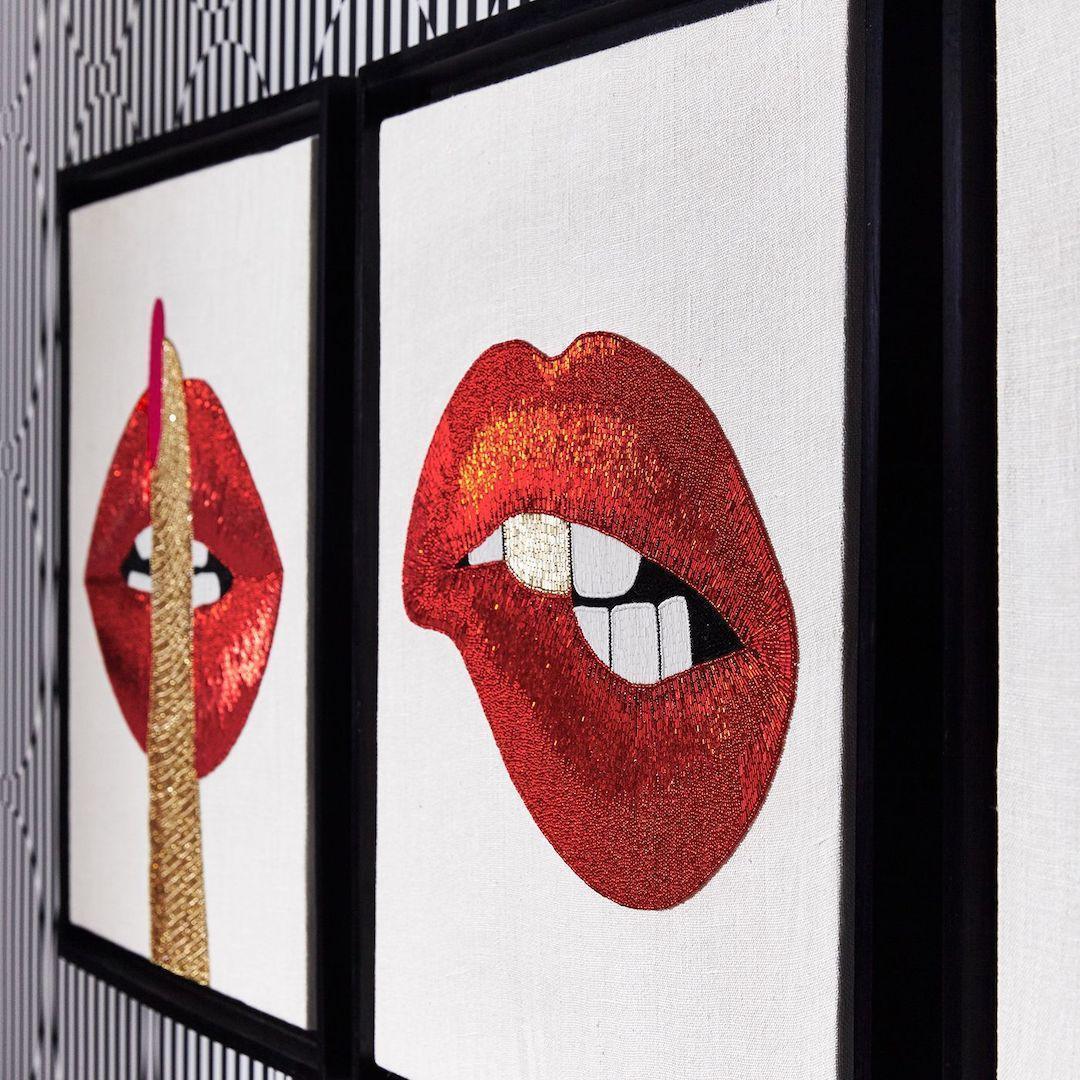 Jonathan Adler Wandbild Hush Beaded Wall Art | 61x61 cm