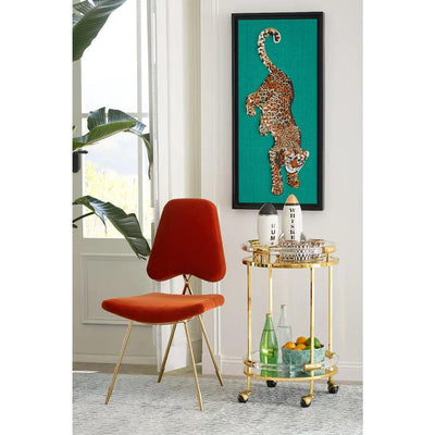 Jonathan Adler Wandbild Leopard Beaded Wall Art | 46x86 cm