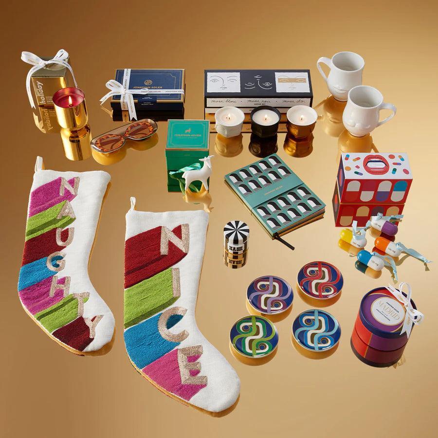 Jonathan Adler Weihnachtsstrumpf Naughty Embellished Stocking