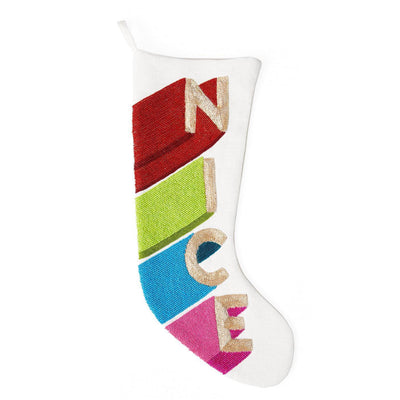 Jonathan Adler Weihnachtsstrumpf Nice Embellished Stocking