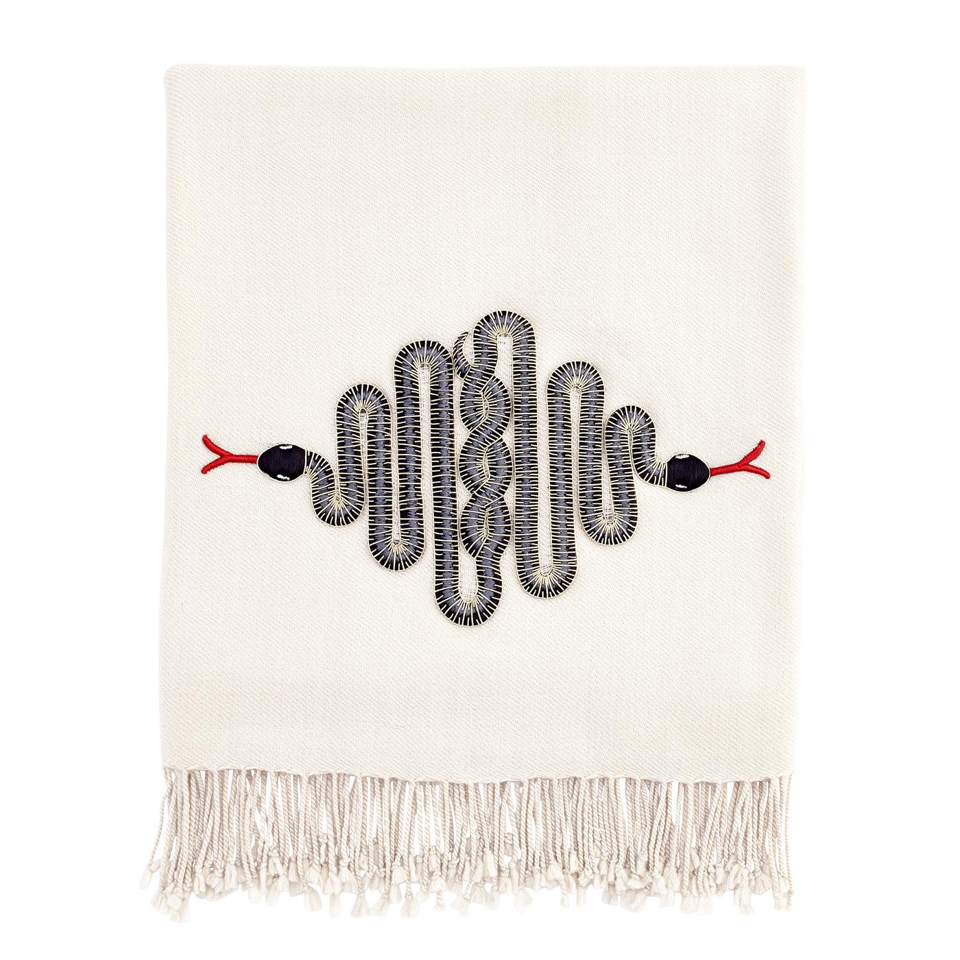 Jonathan Adler Wolldecke Snake aus 100% Merinowolle | 127x178 cm