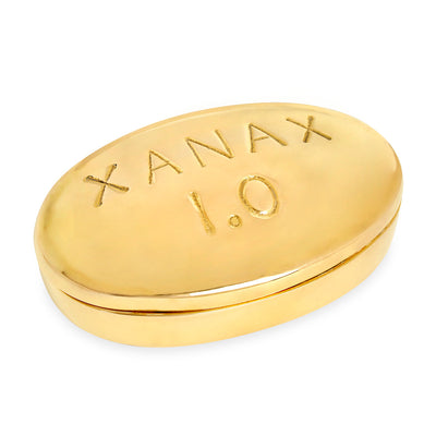 Jonathan Adler Xanax Pillendose aus massivem Messing | Gold