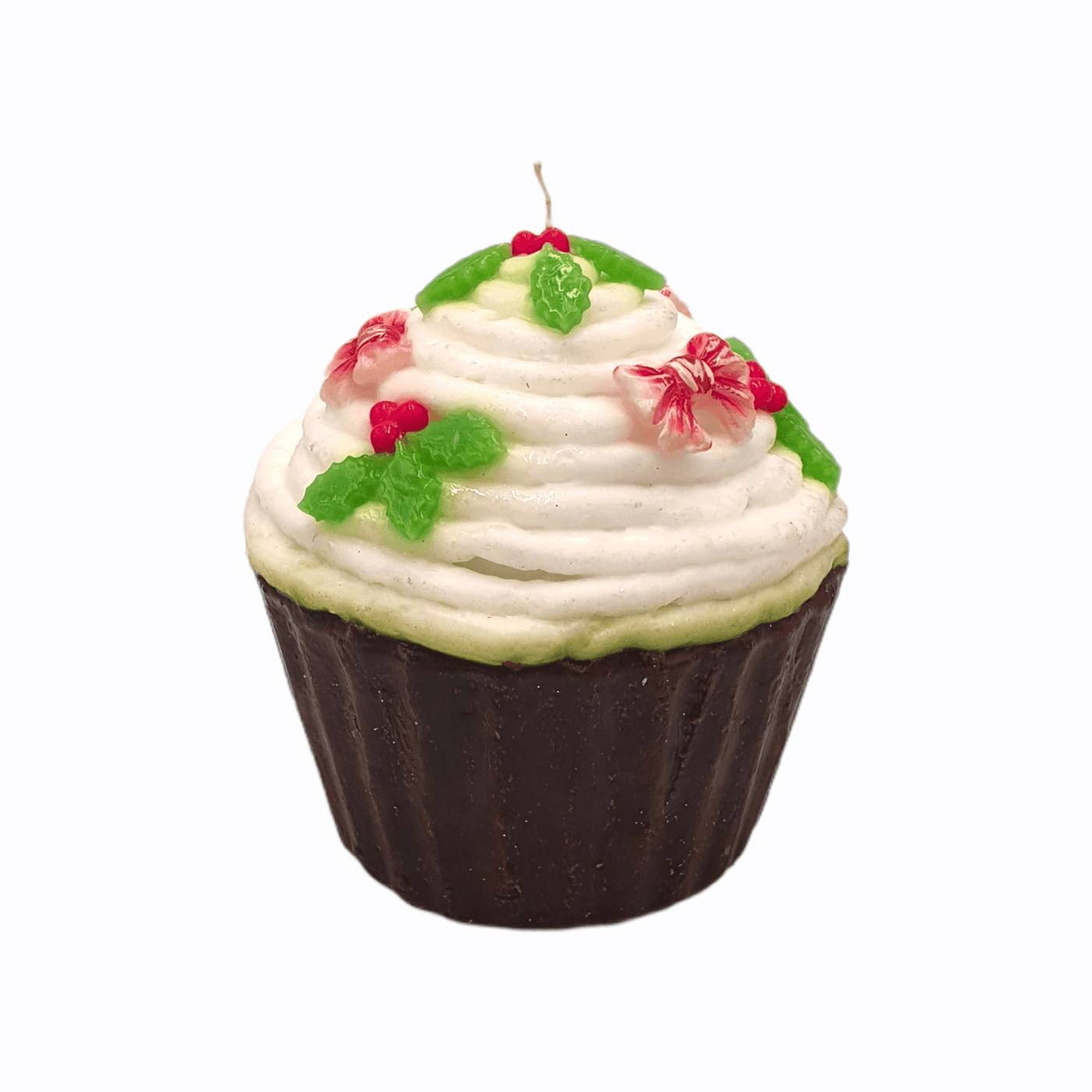 Kerze "Maxi Xmas Cupcake weiß" | Ø 17 cm