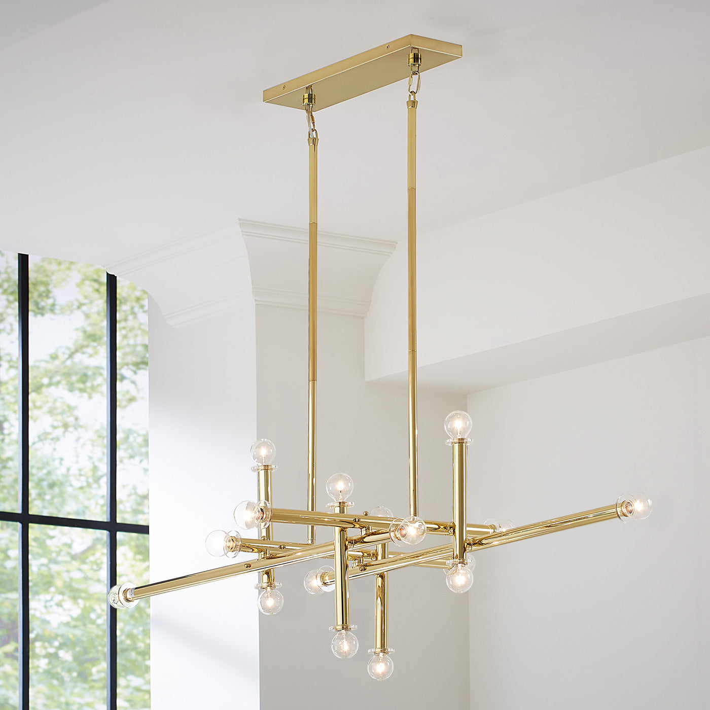 Jonathan Adler 16-flammiger Chandelier Deckenleuchter Milano | Gold