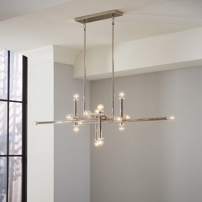 Jonathan Adler 16-flammiger Chandelier Deckenleuchter Milano | Silber