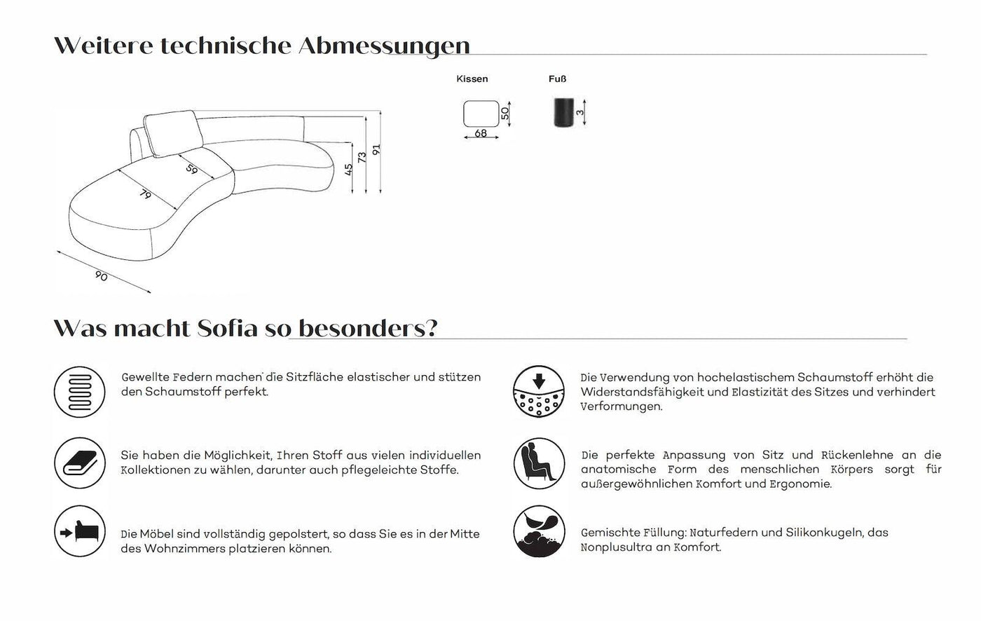 Modulares Sofa Sofia