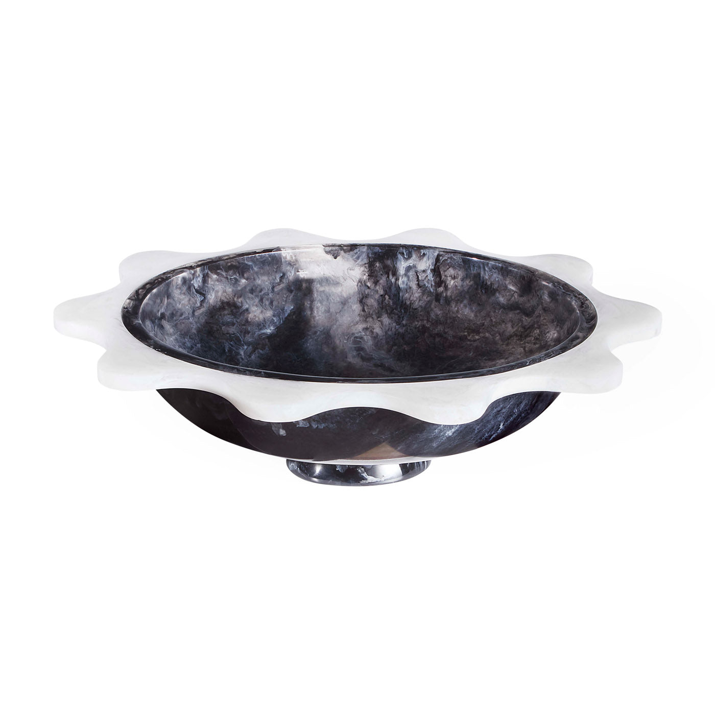 Jonathan Adler Dekoschale Mustique Ripple Bowl | Schwarz & Weiß