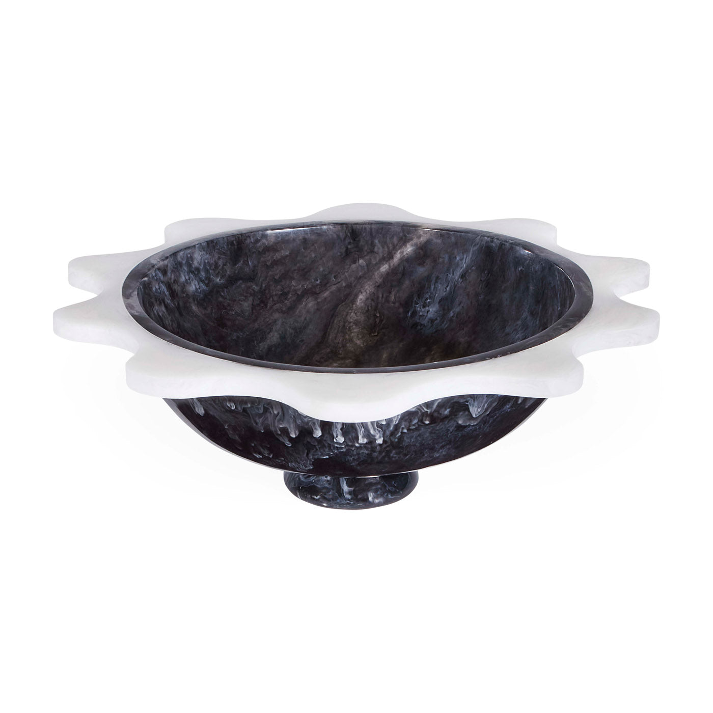 Jonathan Adler Dekoschale Mustique Ripple Bowl | Schwarz & Weiß