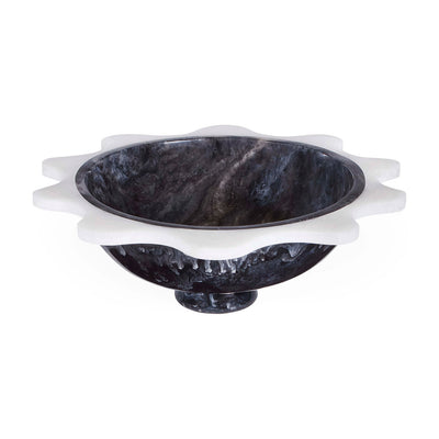 Jonathan Adler Dekoschale Mustique Ripple Bowl | Schwarz & Weiß