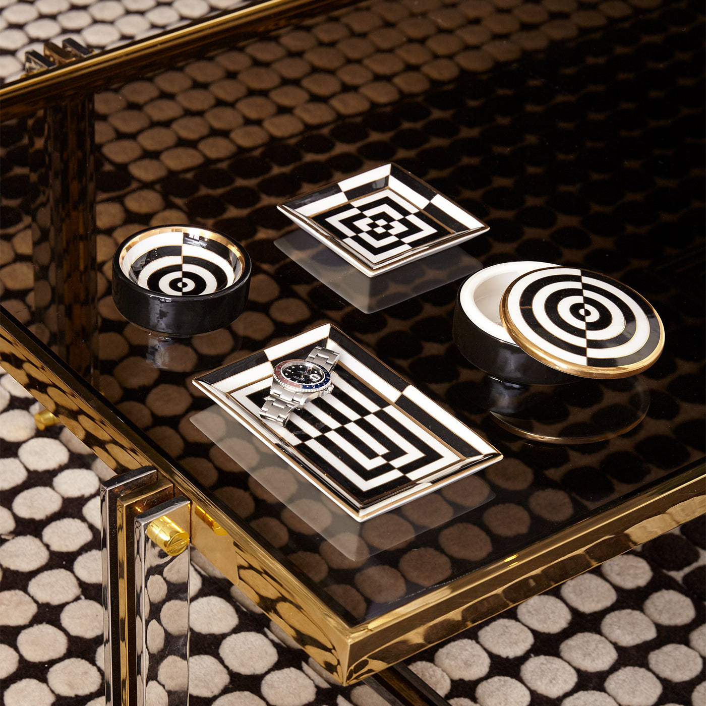 Jonathan Adler Ablageschale Op Art Rectangle Tray