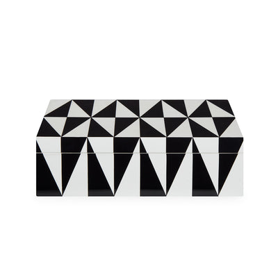 Jonathan Adler Op Art Lacquer Aufbewahrungsbox mit Deckel | Medium