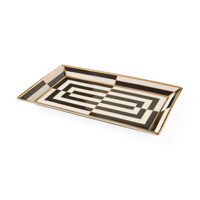 Jonathan Adler Rechteckige Servierplatte Op Art | 34x21 cm