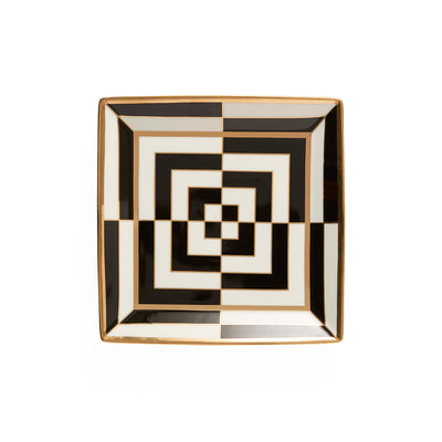 Jonathan Adler Quadratische Servierplatte Op Art | 21x21 cm