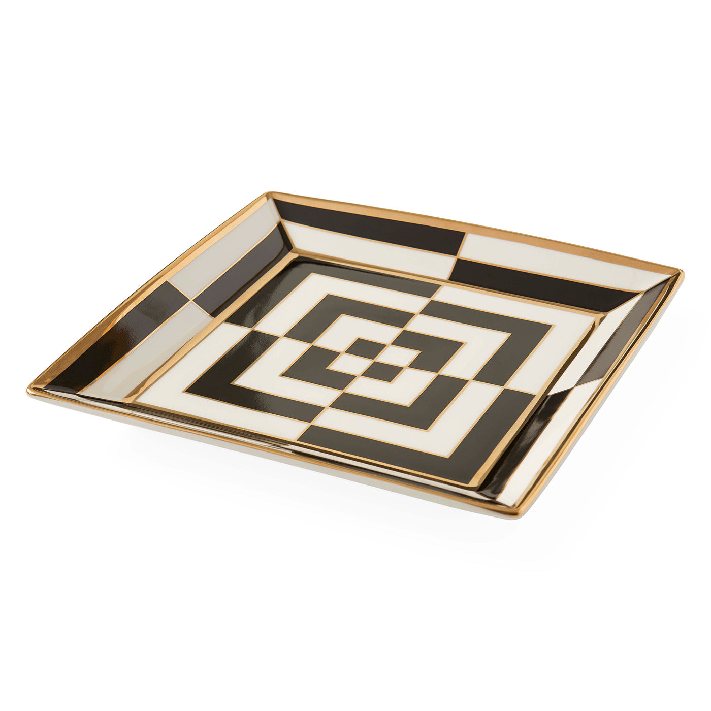 Jonathan Adler Quadratische Servierplatte Op Art | 21x21 cm