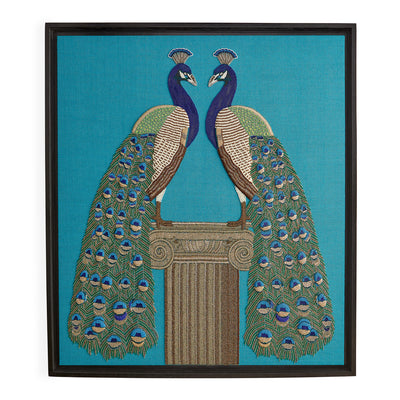 Jonathan Adler Wandbild Peacock Pfau Beaded Wall Art