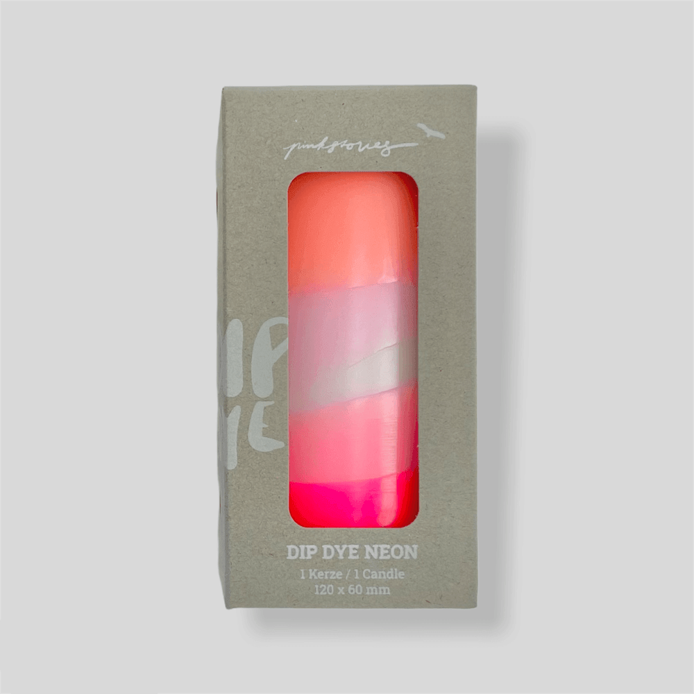 Pink Stories Dip Dye Neon Kerze "Flamingo Cake"