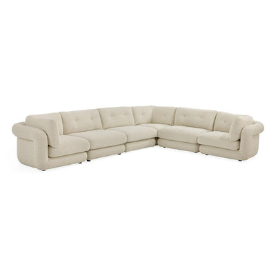 Jonathan Adler Bouclé-Modulsofa Pompidou 6-Sitzer | Olympus Oatmeal