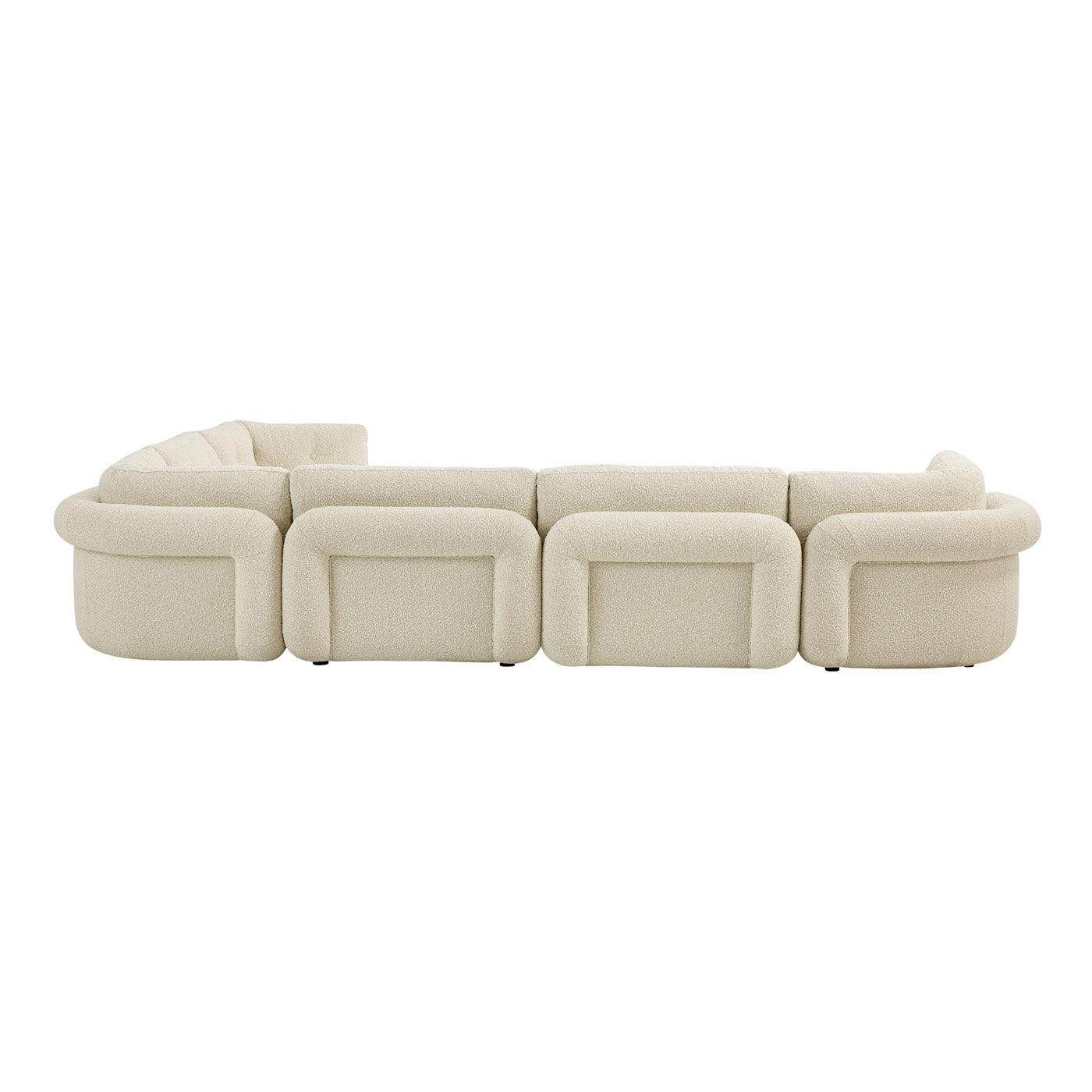 Jonathan Adler Bouclé-Modulsofa Pompidou 6-Sitzer | Olympus Oatmeal