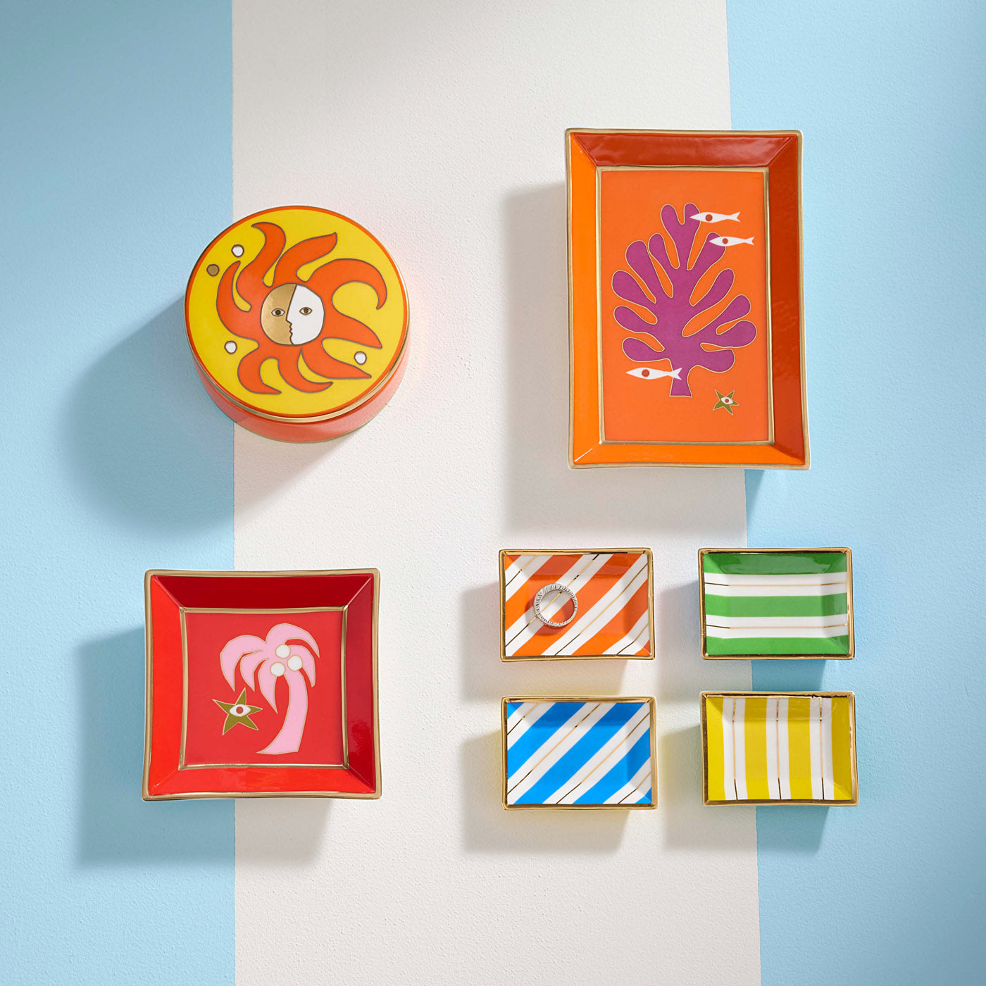 Jonathan Adler Ablageschale Petite Tray 4-er Set Portofino