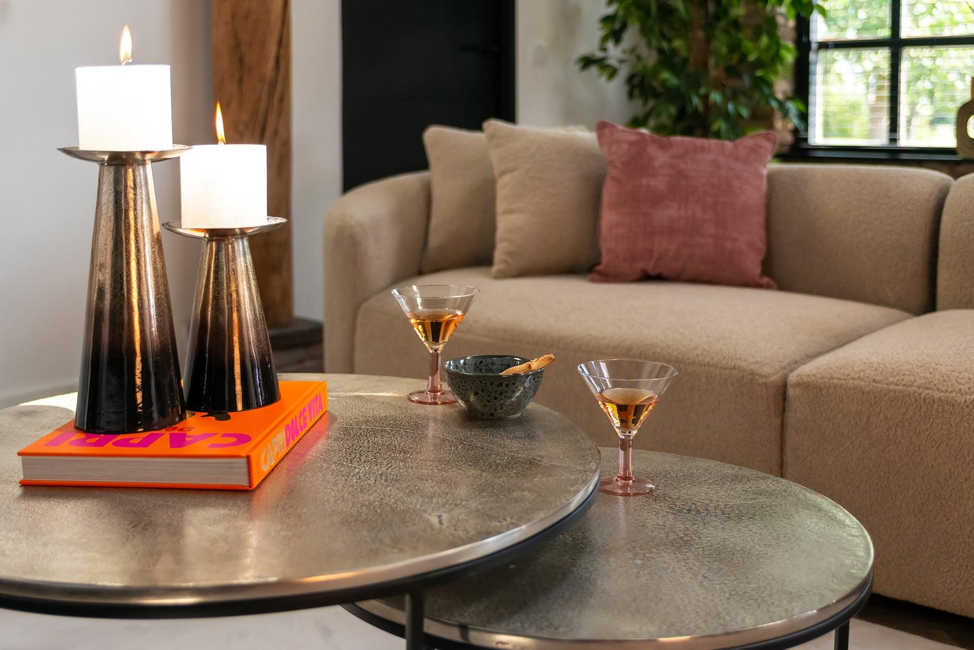 Richmond Interiors Richmond Interiors 2er Set Couchtisch Asher | Champagne gold Codeso Living