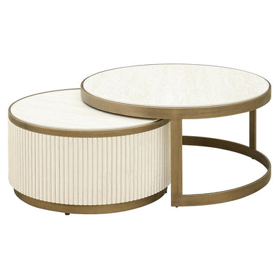 Richmond Interiors 2er-Set Couchtisch Tivoli | Weiß